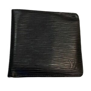 Louis Vuitton Men's Black Epi Leather Bifold Wallet Coin Pocket